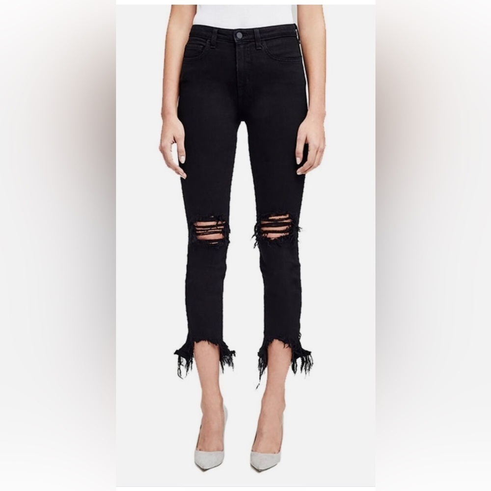 L’AGENCE High Line Skinny Distressed Jeans Size 26